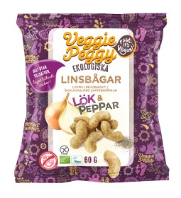Bild på Veggie Peggy Linsbågar Lök & Peppar 60 g