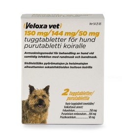 Bild på Veloxa vet, tuggtablett för små hundar 150 mg/144 mg/50 mg 2 st