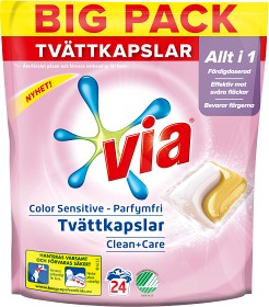 Bild på Via Color Sensitive Tvättkapslar 24 st
