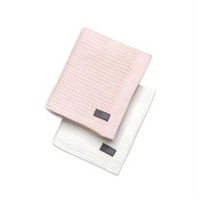 Bild på Vinter & Bloom Filt Soft Grid EKO 2-pack Bright White/Baby Pink