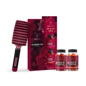 Bild på VitaYummy Beauty Duo Giftbox (2 x Hair & Nails 60 st + Hairbrush)
