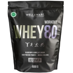 Bild på WellAware Whey80 Blåbär & Vanilj 1000 g