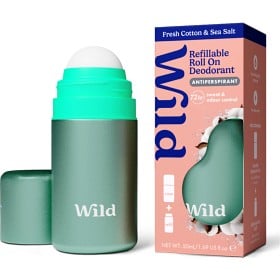 Bild på Wild Deo Roll-On Antiperspirant Aqua Case, Fresh Cotton Sea Salt 50 ml