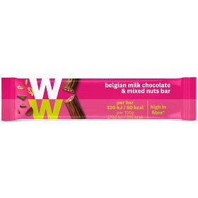 Bild på WW ViktVäktarna Bar med belgisk mjölkchoklad och nötter 15 g