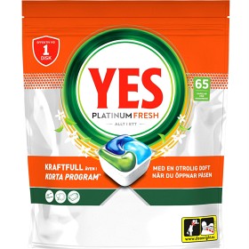 Bild på YES Platinum Fresh All In One maskindiskmedel 65 diskmaskinstabletter