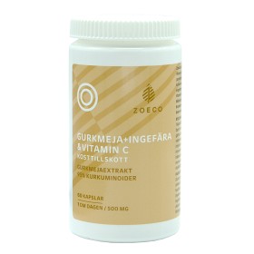 Bild på Zoeco Gurkmeja + Ingefära & Vitamin C 60 kapslar