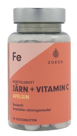 Bild på Zoeco Järn + Vitamin C 90 tuggtabletter