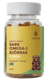 Bild på Zoeco Omega-3-björnar Citron 60 tuggtabletter