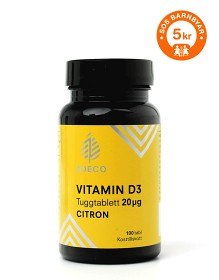 Bild på Zoeco Vitamin D3 20 µg 100 tuggtabletter