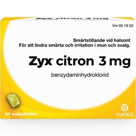 Bild på Zyx citron, sugtablett 3 mg 2 x 10 st