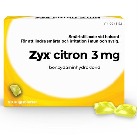 Bild på Zyx citron sugtablett 3 mg 2 x 10 st