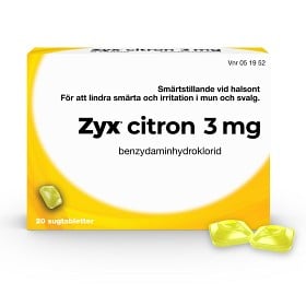 Bild på Zyx citron sugtablett 3 mg 2 x 10 st
