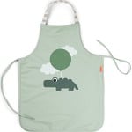 Done by Deer Waterproof Kids Apron Happy Clouds, Green