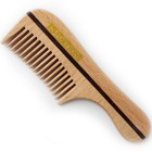 1541 of London Wooden Moustache/Beard Comb, Natural Beechwood