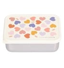 A Little Lovely Company Stainless Steel Lunch Box with PP Lid, Hearts