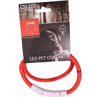 Active Canis USB LED-halsband, Röd
