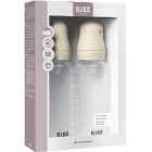 BIBS Baby Bottle Round Silicone 2-pack 270 ml Medium Flow Ivory