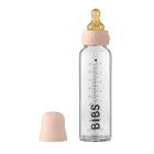 BIBS Baby Glass Bottle Complete Set Latex 225 ml Blush