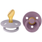 BIBS Colour 2-pack Latex Size 2 Anatomical Fossil Grey/Mauve