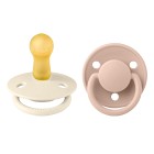 BIBS De Lux 2-pack Latex Size 2 Ivory/Blush