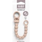 BIBS Pacifier Clip Beaded Blush