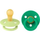 BIBS Pacifier Colour 2-pack Latex Size 1, Matcha/Cactus