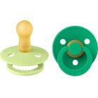 BIBS Pacifier Colour 2-pack Latex Size 2, Matcha/Cactus