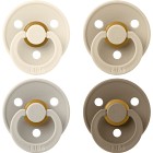 BIBS Pacifier Colour 4-pack Latex Size 2 Ivory/Sand/Vanilla/Dark Oak