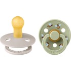 BIBS Pacifier Studio Colour 2-pack Bumblebee Latex Size 1 Mushroom Mix