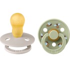 BIBS Pacifier Studio Colour 2-pack Bumblebee Latex Size 3 Mushroom Mix