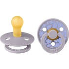 BIBS Pacifier Studio Colour 2-pack Jasmine Latex Size 1 Fossil Grey Mix