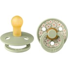 BIBS Pacifier Studio Colour 2-pack Jasmine Latex Size 1 Sage Mix