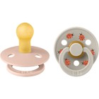 BIBS Pacifier Studio Colour 2-pack Ladybug Latex Size 1 Blush Mix