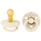 BIBS Pacifier Studio Colour 2-pack Noor Latex Size 2 Ivory Gold