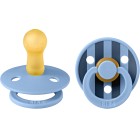BIBS Pacifier Studio Colour 2-pack Pin Latex Size 2 Sky Blue Mix