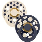 BIBS Pacifier Studio Colour 2-pack Polka Mix Latex Size 3 Ivory/Deep Space
