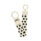 BIBS Studio Pacifier Clip Loop, Polka Ivory Black