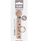 BIBS Studio Pacifier Clip Ribbon Ladybug Bumblebee Caterpillar Mix Blush