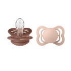 BIBS Supreme 2-pack Silicone Size 1 Woodchuck/Blush