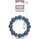 BIBS Teething Ring Beaded Steel Blue