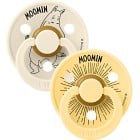BIBS x Moomins Pacifier Colour Moomintroll 2-pack Latex Size 2 Ivory/Pale Butter