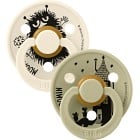 BIBS x Moomins Pacifier Colour Stinky 2-pack Latex Size 2 Ivory/Khaki