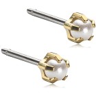 Blomdahl GT Tiffany Pearl 4 mm White