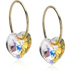 Blomdahl GT Ear Ring 14 mm Pendant Heart 10 mm Rainbow