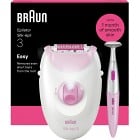 Braun Silk·épil 3, Epilator med sladd 3-202, Rosa