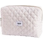 Cailap Sminkväska Beige med ränder, stor