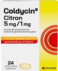 Coldycin Citron 5 mg/1 mg, 24 sugtabletter
