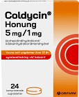 Coldycin Honung 5 mg/1 mg, 24 sugtabletter