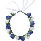 Dazzling Hårband med blå och vita blommor