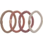 Dazzling Hårsnoddar 4-pack Beige/rosa